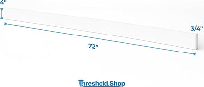 Bathroom Vanity Sink Backsplash/Sidesplash (Super White Engineered Marble, 4" x 72")