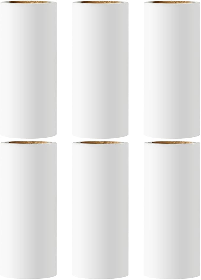 3.5 inch Mini Lint Roller Refills Only Compatible with Flint Retractable Lint Rollers for Pet Hair Extra Sticky 40 Sheets Each Refill, Pack of 6, 240 Sheets Total