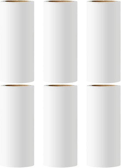 3.5 inch Mini Lint Roller Refills Only Compatible with Flint Retractable Lint Rollers for Pet Hair Extra Sticky 40 Sheets Each Refill, Pack of 6, 240 Sheets Total