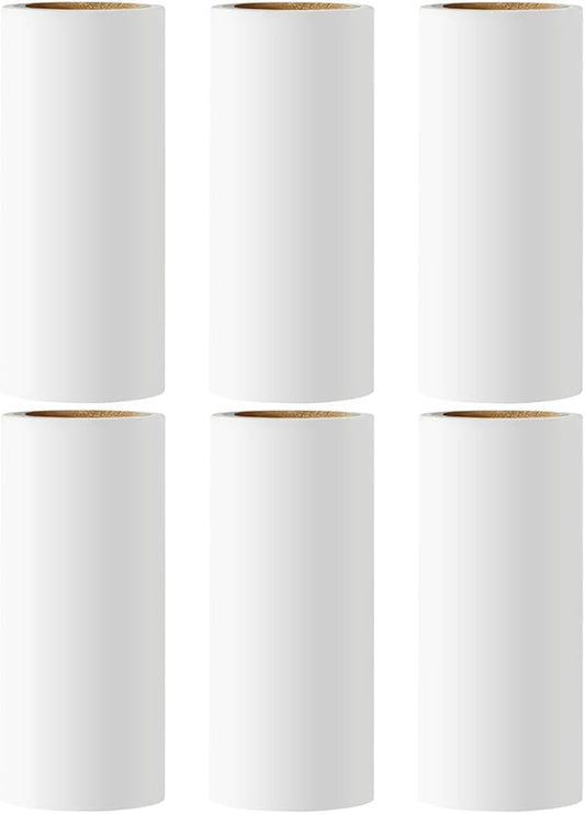 3.5 inch Mini Lint Roller Refills Only Compatible with Flint Retractable Lint Rollers for Pet Hair Extra Sticky 40 Sheets Each Refill, Pack of 6, 240 Sheets Total