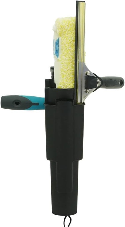 XERO Window Cleaning Holster and Belt- Detachable Side Bucket on a Belt Squeegee Holder and Tool Belt -Black