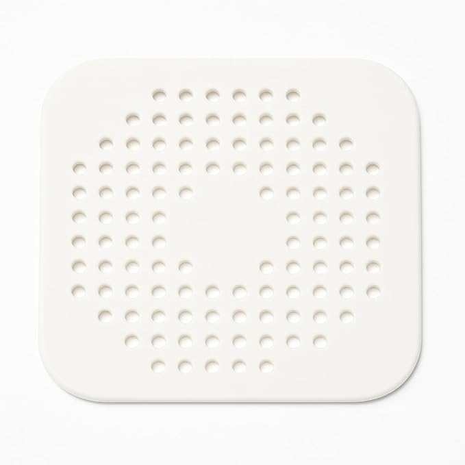 Silicone Drain Protector, Gray Anti-Clog Hair Catcher for Shower and Bathtub, 5.7 Inch Flexible Strainer with Easy Clean Design