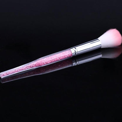 Pink Soft Nail Dust Cleaning Brush Cleaner Nail Art Powder Dust Removal Brushes DIY Tool For Acrylic and Nail Powder Makeup Foundation Beauty and Personal Care