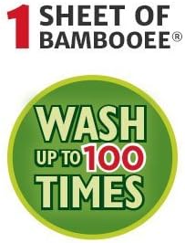 Bambooee Reusable Bamboo Towel ( Single roll, each roll comes with 20 sheets of Bamboee Towels)