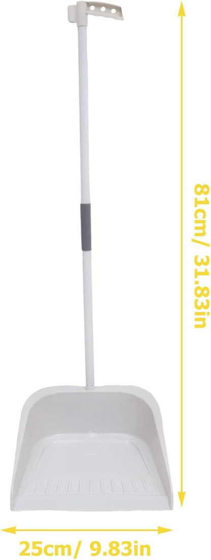 ULTECHNOVO Broom and Dustpan Set for Home - 35.43In Long Handle Soft Broom with Upright Dustpan Combo for Indoor Floor Cleaning Kitchen Office Use Heavy Duty Sweeping Tool