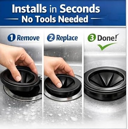 Replacement for Insinkerator Antimicrobial Quiet Collar Sink Baffle Part# QCB-AM, Evolution Garbage Disposals, 3.25" diameter, Replacement for InSinkErator QCB-AM Sink Baffle Splash Guard