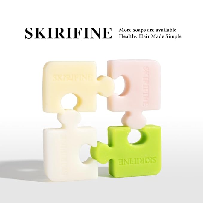 Puzzle-Shaped Tea Tree Solid Shampoo Bar - Soothing Scalp Therapy for Dandruff & Itch Relief - Cooling Minty Scent, Vegan (3.5oz)