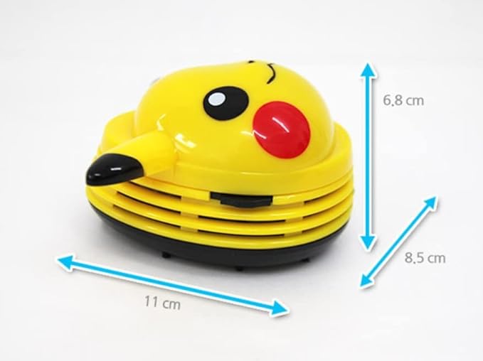Pikachu Mini Desk Eraser Crumbs Vacuum Cleaner(No Battery Included) (P)