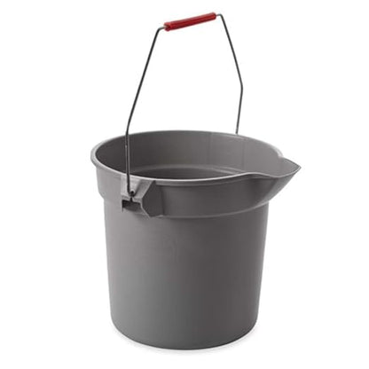 Rubbermaid Commercial Products BRUTE 14 Quart Round Bucket Gray Heavy-Duty Construction for Professional/Janitorial Cleaners