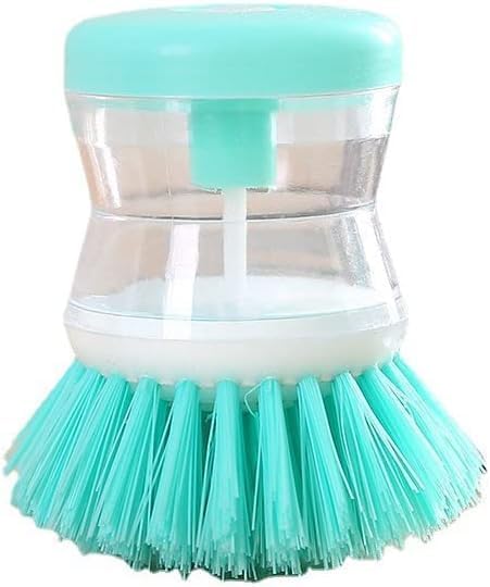 1Pc Soap Dispensing Dish Brush, Built-in Soap Dispenser Kitchen Scrub Brush for Pot Pan Sink Cleaning, Multifunctional Washing Tool (Green)