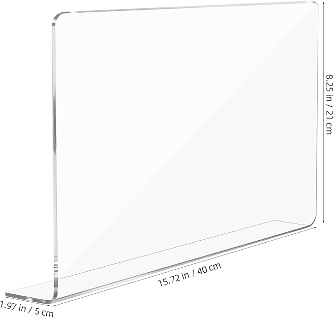 Cabilock Kitchen Sink Splash Guard 15.75X8.27 Inch Clear Acrylic Water Barrier for Bathroom and Kitchen Countertop Splash Prevention