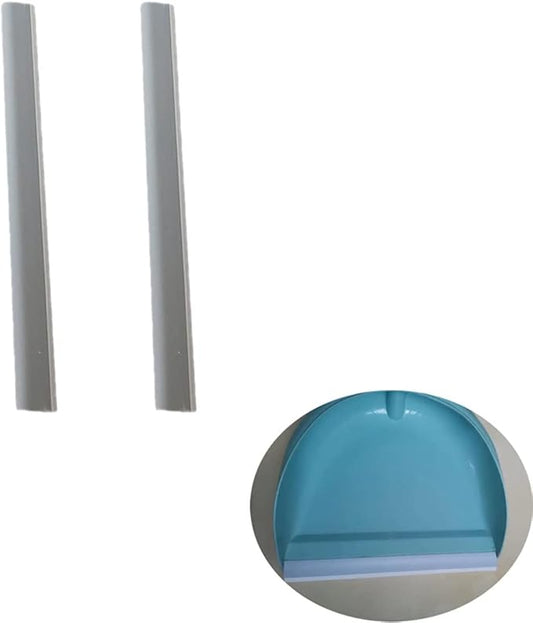 2 Pack Dustpan Edge Strip Replacement Dust Pan Edger Lip Strips Parts for Dust Pans with Long Handle Broom and Dustpan Set Combo Upright Stand Up Dustpans