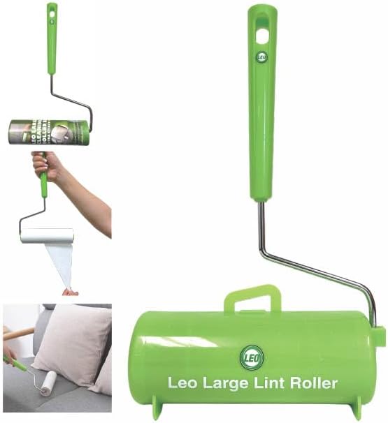 Leo 6.3-Inch Wide Lint Roller Refills, Dog Hair Roller Super Sticky Roll Floor Refill, Compatible with Leo Cleaning Roller Refill, 6 Refill Rolls with 90 Sheets Each, Total 540 Sheets