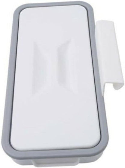 Hanging Trash Bag Holder with Lid Over Cabinet Garbage Bag Rack for Kitchen, Trash Holder with Lid