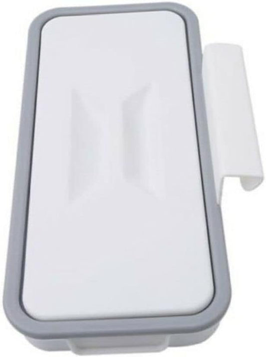 Hanging Trash Bag Holder with Lid Over Cabinet Garbage Bag Rack for Kitchen, Trash Holder with Lid