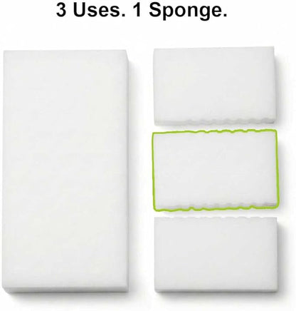 Melamine Cleaning Sponge (2-Pack) – Multi-Surface Eraser Sponge, Breakable Design for Longer Use, Removes Stains, Scuffs & Dirt on Kitchen, Bathroom, Walls, Shoes & More