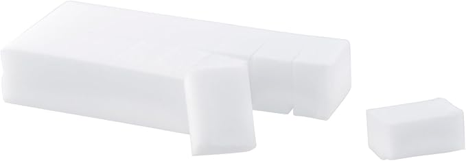 Miracle Eraser Sponge Melamine Sponge for Floor, Wall, and Furniture, Removes Scuffmarks, Mud, Grime, Dirt, and Tough Stains, Pack of 16 1 Inch Mini Cleaning Erasers.