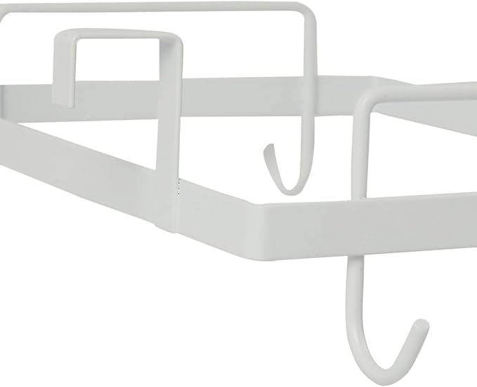 Household Essentials Metal Over the Door Trash Bag Holder, White