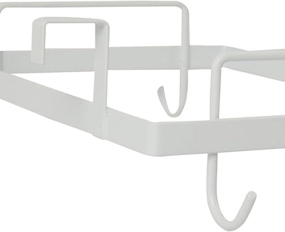 Household Essentials Metal Over the Door Trash Bag Holder, White