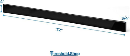 Bathroom Vanity Sink Backsplash/Sidesplash (Super Black Engineered Marble, 4" x 72")