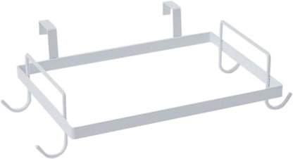 Household Essentials Metal Over the Door Trash Bag Holder, White