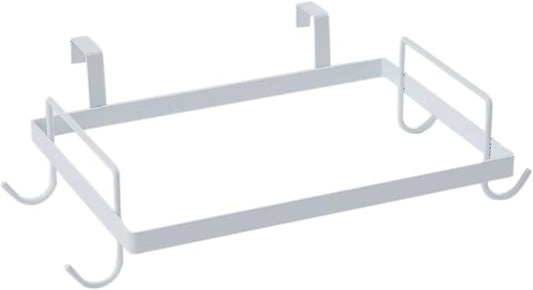 Household Essentials Metal Over the Door Trash Bag Holder, White