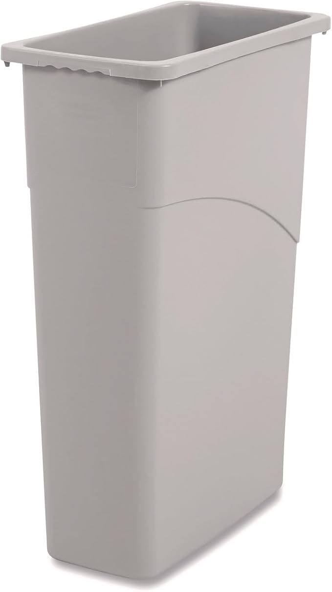 Boardwalk Slim Garbage Can, 30" Plastic Waste Container, 23 Gallon Capacity, Commercial Indoor, Made in The USA