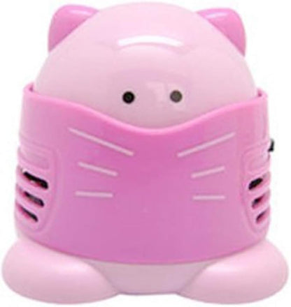 Diamond Painting Accessories-Cute Desktop Vacuum Cleaner Clean Household Mini Dust Collector For Cross Stitch Embroidery (Pink)