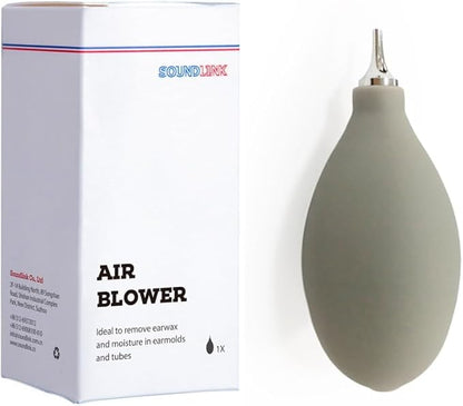 Rubber Bulb Pump Squeeze Duster Air Blower Air Puffer for Hearing Aid Earmould Blower (Grey(Metal))