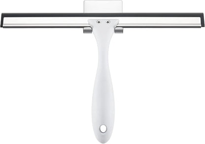 AmazerBath Squeegee for Shower Glass Doors - All-Purpose Squeegee with Hook for Windows, Mirrors, Tiles and Car Glass, 10 Inches