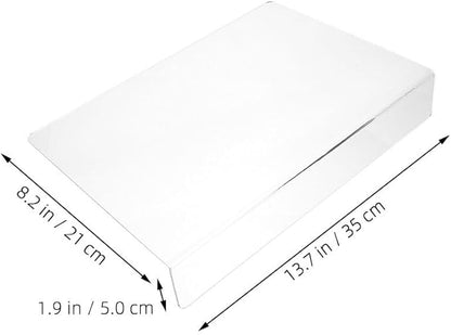 PRETYZOOM Acrylic Kitchen Sink Splash Guard 13.77 X 8.26 Inch Clear Water Barrier Panel for Countertop and Bathroom Sink Protection