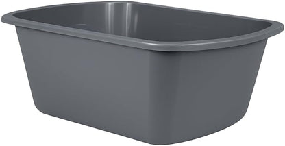 Vakly Wash Basins – Rectangular Plastic 7-Quart Graduated Hospital Soaking Tub with Markings – Small Portable Washbasin for Face Washing, Cleaning, Foot Bath, Dishes, Laundry & Bedside Care