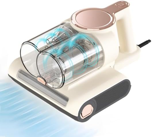 Vacuum Bed Cleaner, 500W, 16Kpa Suction, HEPA Filter, UV-C Light, 30000 RPM Brushroll, Ultrasonic Tech, Widened Suction Port, Corded