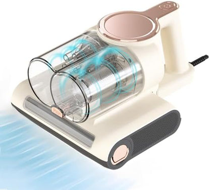 Vacuum Bed Cleaner, 500W, 16Kpa Suction, HEPA Filter, UV-C Light, 30000 RPM Brushroll, Ultrasonic Tech, Widened Suction Port, Corded