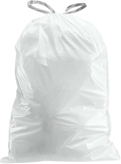 Plasticplace Custom Fit Trash Bags Compatible w Simplehuman Code H Drawstring Bags 8-9 Gallon Tear-Resistant Liner 200 Count Heavy-Duty Waste Disposal