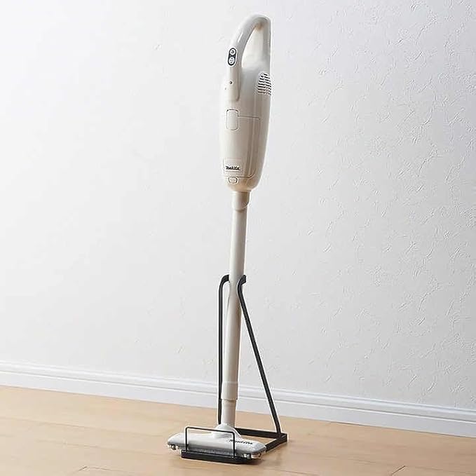 SIAM'S Freestanding Vacuum Stand Steel Holder Stick Broom Organizer Compatible with Dyson Cordless Storage Rack Space Saving No Drilling Cleaner Stand Stable Base Home Kitchen Accessories (White, Small)