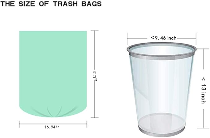 Compostable Trash Bags, 1.2 Gallon Small Disposable Compost Bags 150 Count Garbage Bags Made from PSM Starch-Based for Kitchen Bathroom Bedroom Office Trash Can (1.2 Gallon, 150)