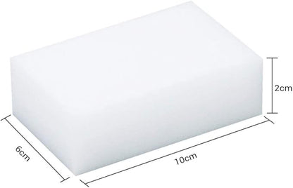 Magic Washing Sponges, 50-Pack Melamine Foam Eraser Blocks for Household Kitchen Bathroom Sink Washing 10x6x2cm White (931)