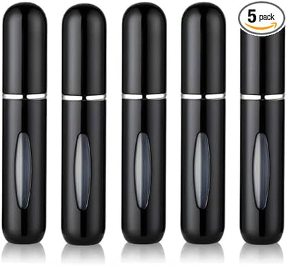 5PCS Cologne Travel Bottle, Perfume Travel Refillable, Perfume Atomizer, Mini Spray Bottle and Small Cologne Sprayer for Daily Use