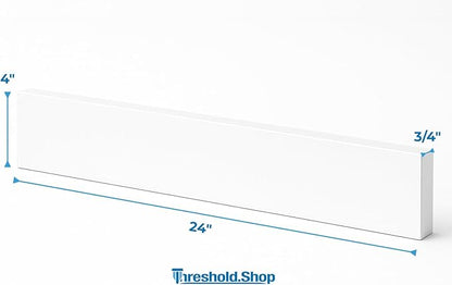 Bathroom Vanity Sink Backsplash/Sidesplash (Super White Engineered Marble, 4" x 24")