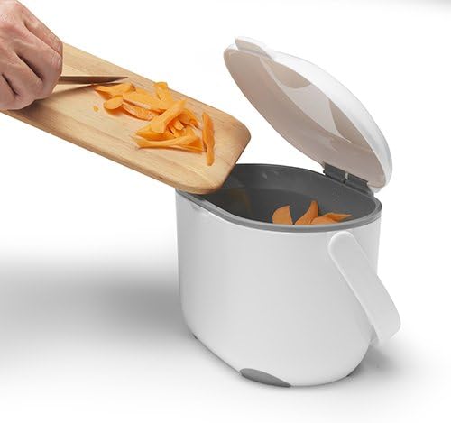 Addis 2.5L Compost Caddy - White & Metallic