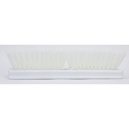 SPARTA Plastic Floor Scrub Brush, Brush Head Only, Deck Brush with ACME Standard Thread Fitting for Deck, Industrial Kitchens, and Hospitals, 10 Inches, White, (Pack of 6)