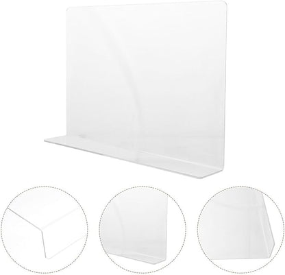PRETYZOOM Kitchen Sink Splash Guard Acrylic Water Barrier for Bathroom and Kitchen Sink 15.74 X 8.26 X 1.96 Inches Protection Anti-Splashing Guard with Smooth Surface Easy to Clean