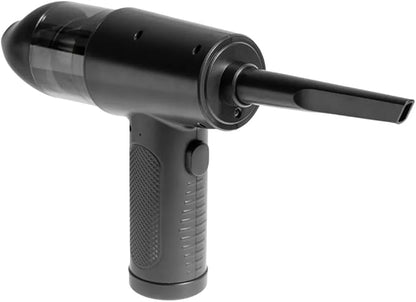 Handheld Air Duster & Mini Vacuum Cleaner Combo with 6 Attachments, Portable, Multi-Functional Cleaning Kit for Computers, Cars, and Electronics