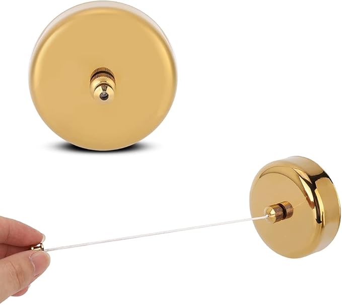 Retractable Clothesline, 304 Stainless Steel Heavy Duty Shower Clotheslines, 2.8m Nylon Wall Mounted Telescopic Washing Line with Screws Nuts, Bathroom Clothesline, Gold