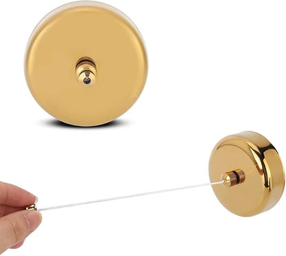 Retractable Clothesline, 304 Stainless Steel Heavy Duty Shower Clotheslines, 2.8m Nylon Wall Mounted Telescopic Washing Line with Screws Nuts, Bathroom Clothesline, Gold
