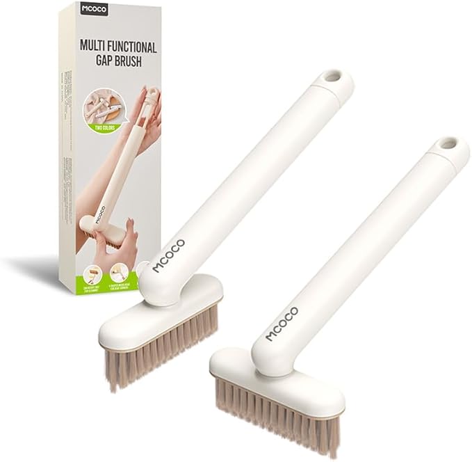 Crevice Cleaning Brush Cleaning Brushes for household use Multi-Purpose Hard Bristle Brushes Bathroom Brush for Kitchen Window Toilet Grout Bottle Sink Corners Blender Small Spaces 2 pack Yellow