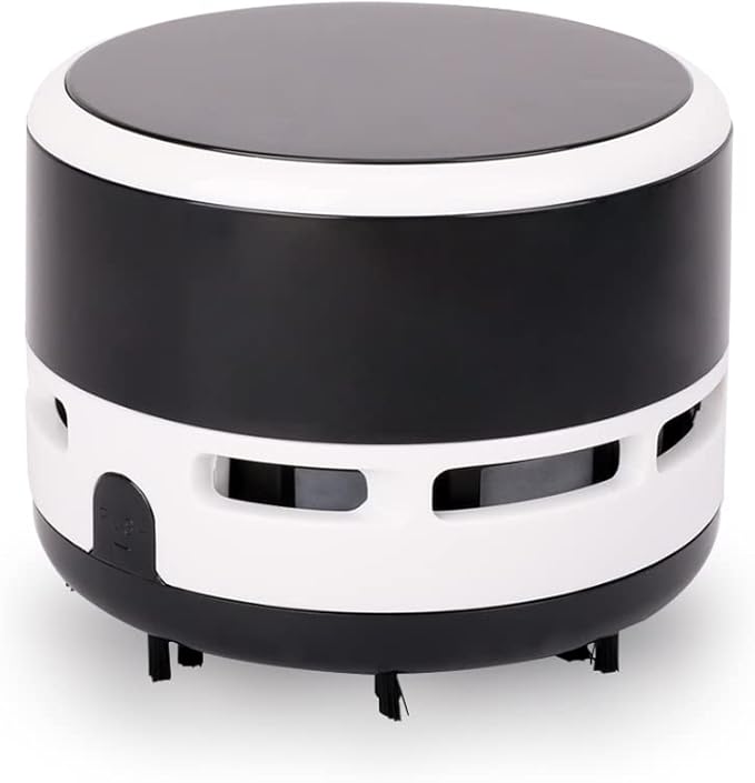 Desk Vacuum Cleaner Mini, Portable Desktop Vacuum, Mini Crumb Dust Desk Vacuum Cordless Sweeper for Home, Office,Cars,Pet Hairs,No Battery Included