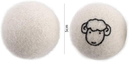 2Pcs Wool Dryer Balls, Natural Fabric Softener Alternative, Reusable Laundry Balls for Static and Wrinkle Reduction