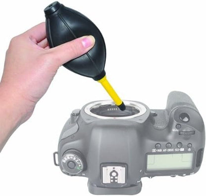 Dust Cleaner Strong Cleaning Air Blower for All DSLR Camera & Camcorders, Lens, LCD Screens, etc + Microfiber Cloth